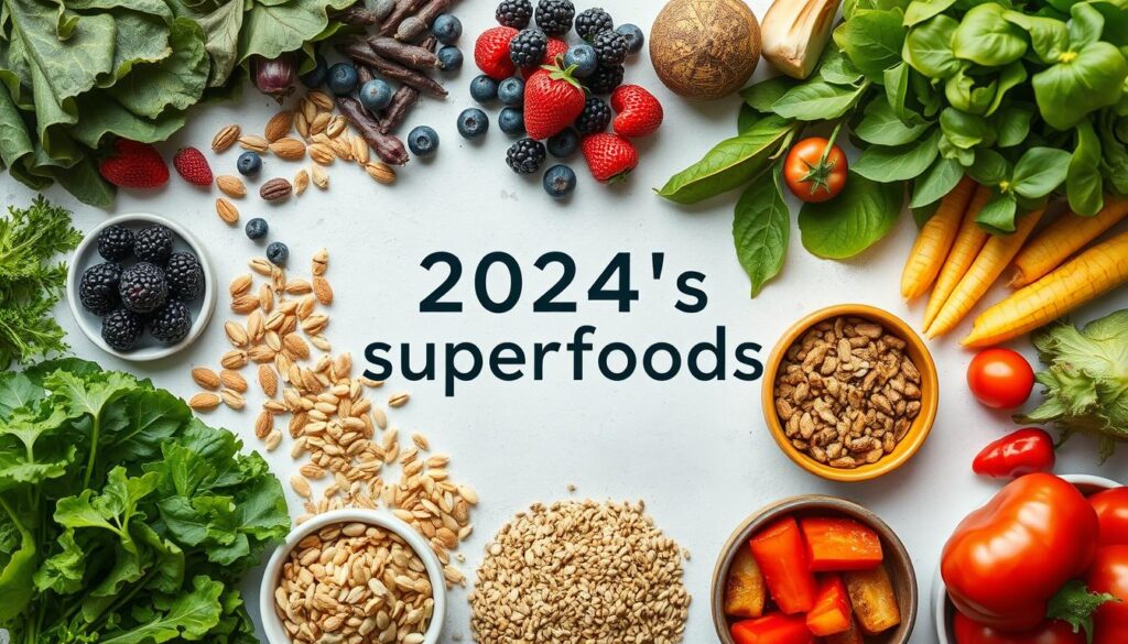 Colorful array of superfoods including berries, leafy greens, nuts and seeds - comprehensive health guide to nutrition Colorful array of superfoods including berries, leafy greens, nuts and seeds - comprehensive health guide to nutrition
