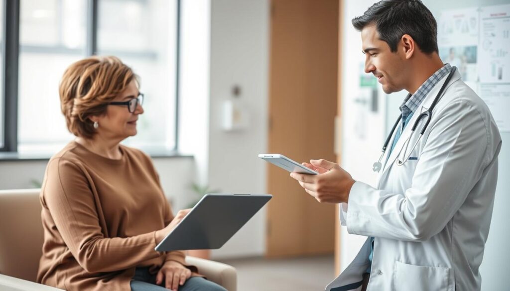 Doctor reviewing health screening results with patient - comprehensive health guide to preventive care Doctor reviewing health screening results with patient - comprehensive health guide to preventive care